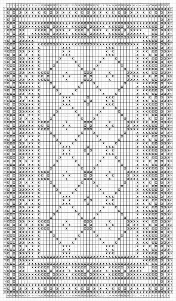 Филейное вязание // Filet crochet: Филейная дорожка с пальмами