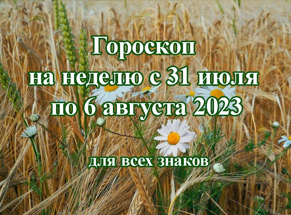 Гороскоп августа 2023. Точный гороскоп на 1 неделю августа..