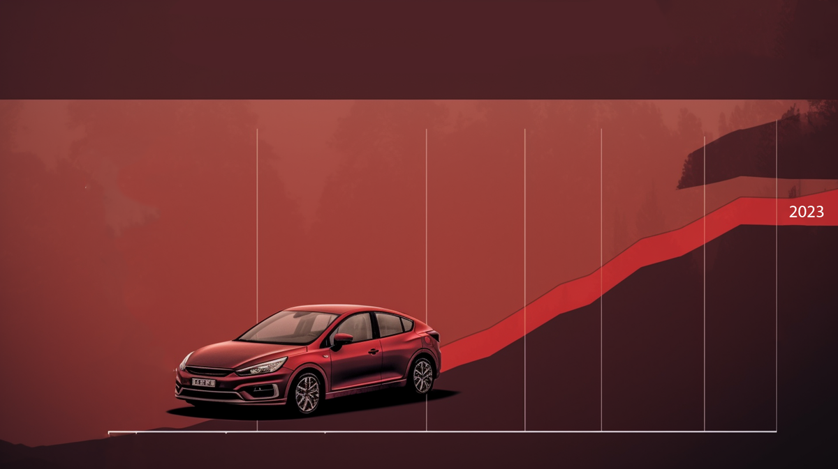 Изображение графика, показывающего рост продаж китайских автомобилей в России