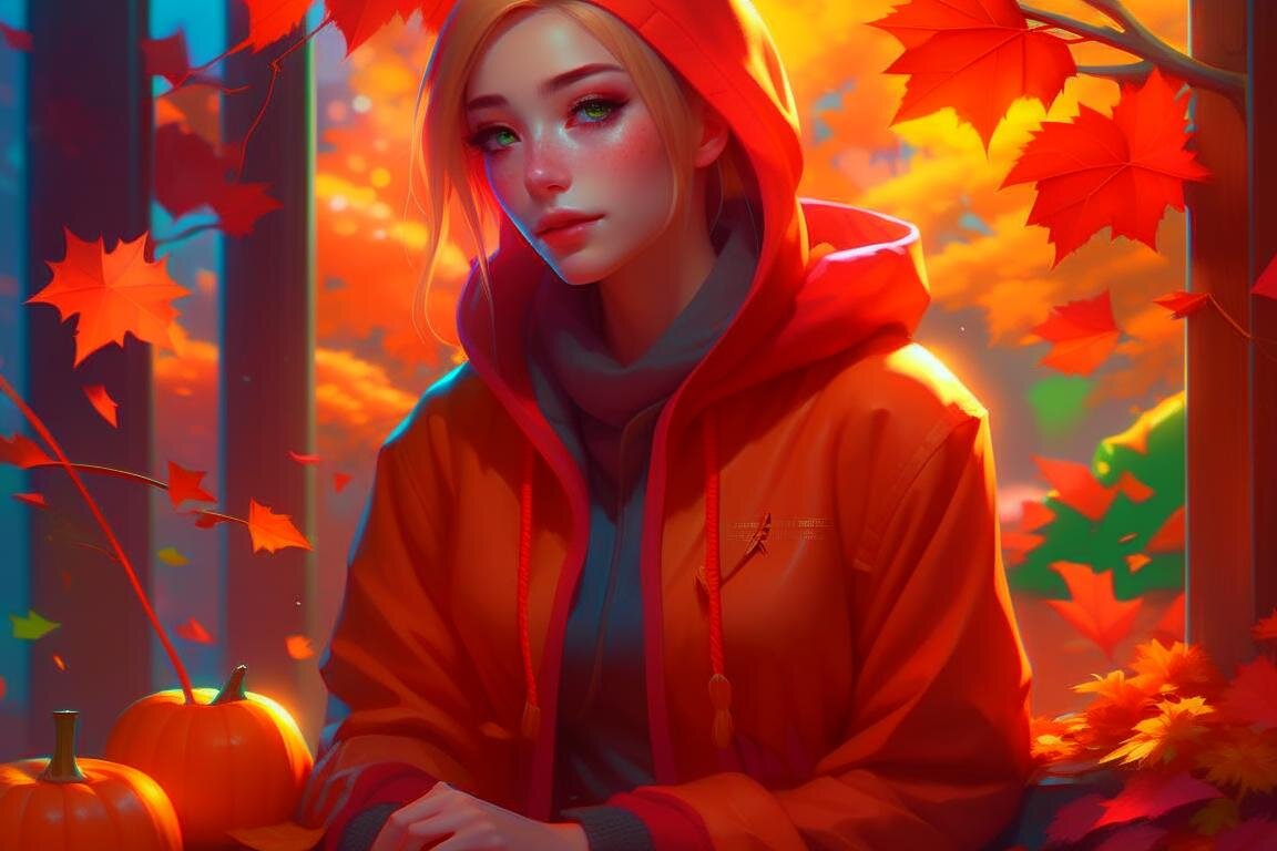 Нейросеть. Запрос "осенний уют".