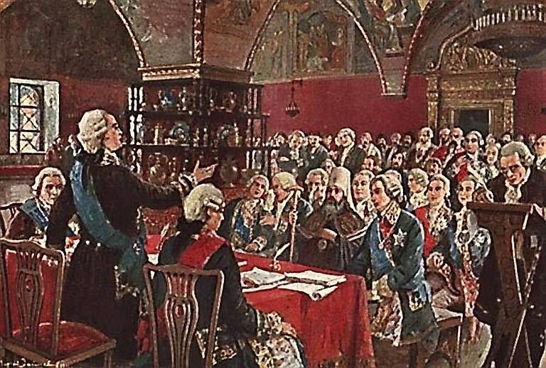 Заседание Уложенной Комиссии  (из открытых источников)