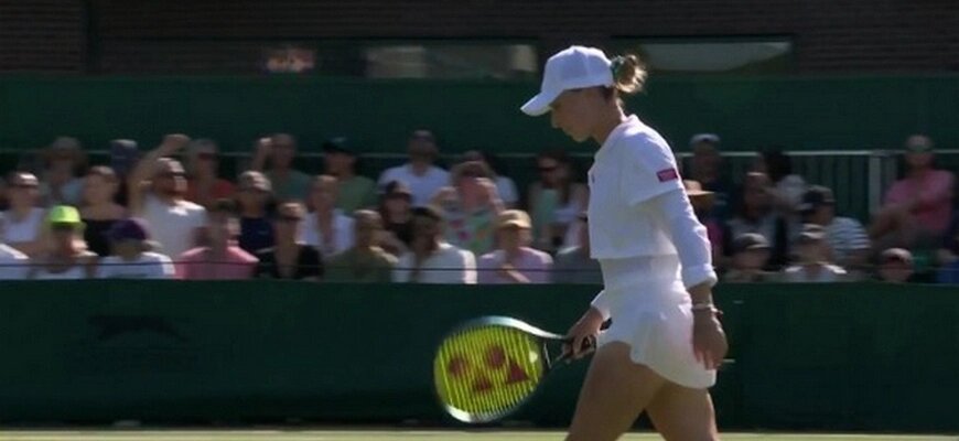 Кадр трансляции матча Wimbledon Championships 2023