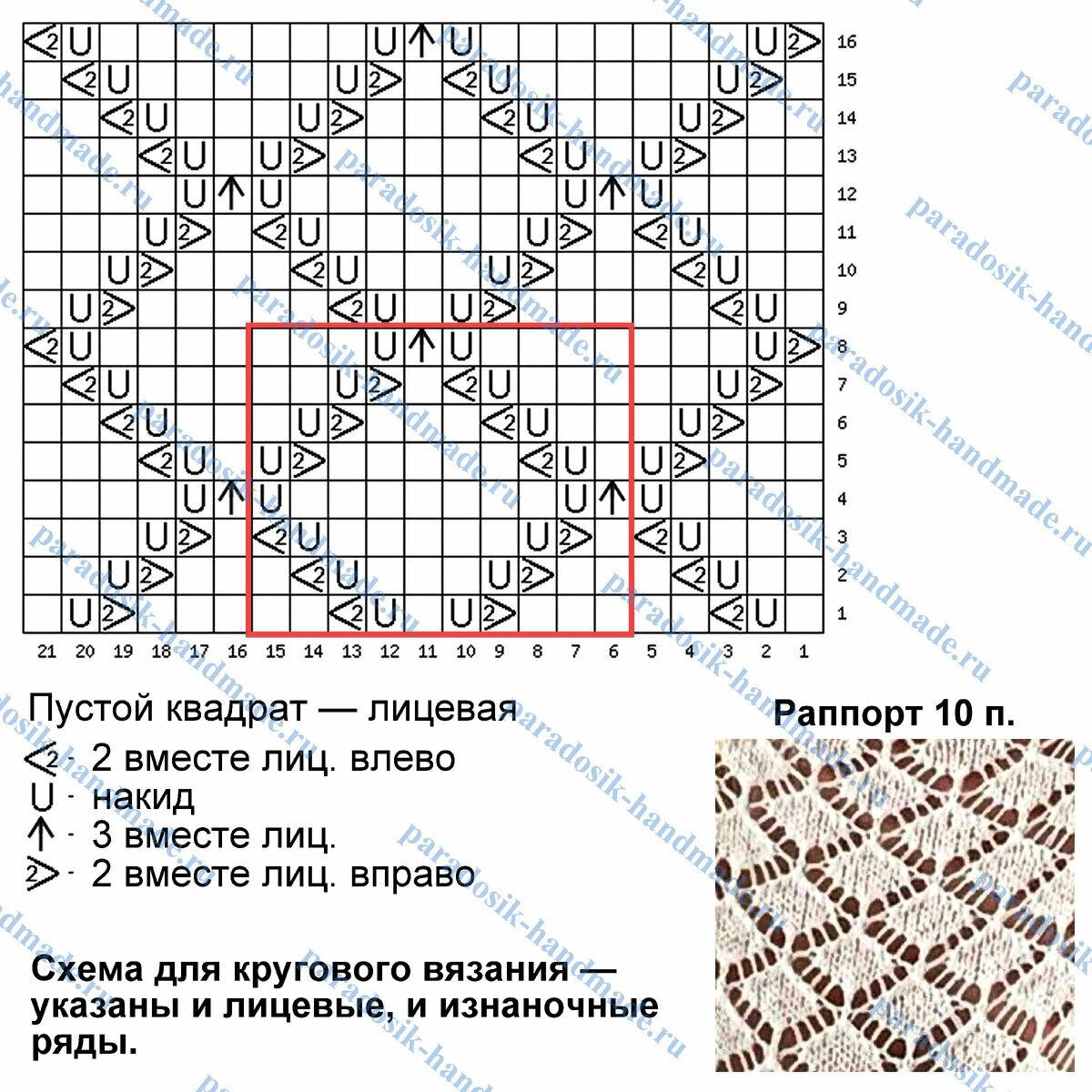 Схема узора.