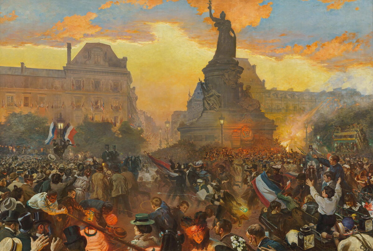 Леон Бакст. Карнавал в Париже в честь прибытия русских моряков 5 октября 1893 года. 