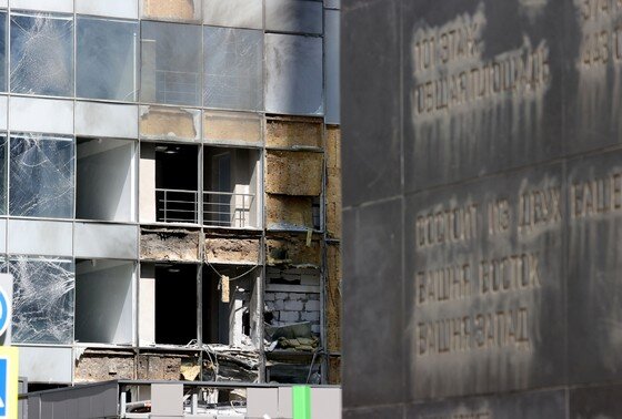    Последствия попытки атаки украинских беспилотников в Москве