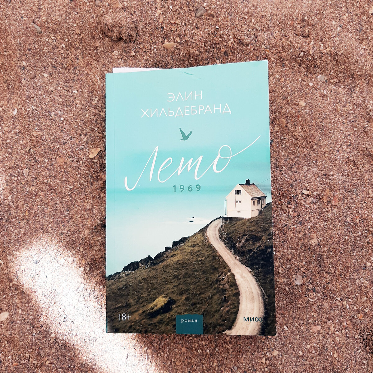 Книга Элиг Хильдебранд "Лето 1969" лежит на самом настоящем пляжном песке. Фото автора публикации