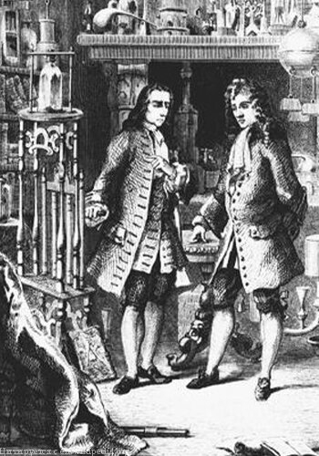 Роберт Бойл и Дени Папен осматривают варочный котел Папена