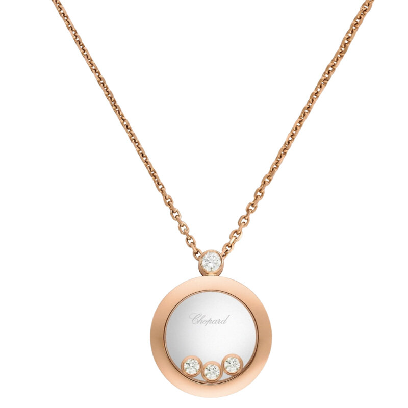 Кулон Chopard Happy Diamonds из розового золота с бриллиантами