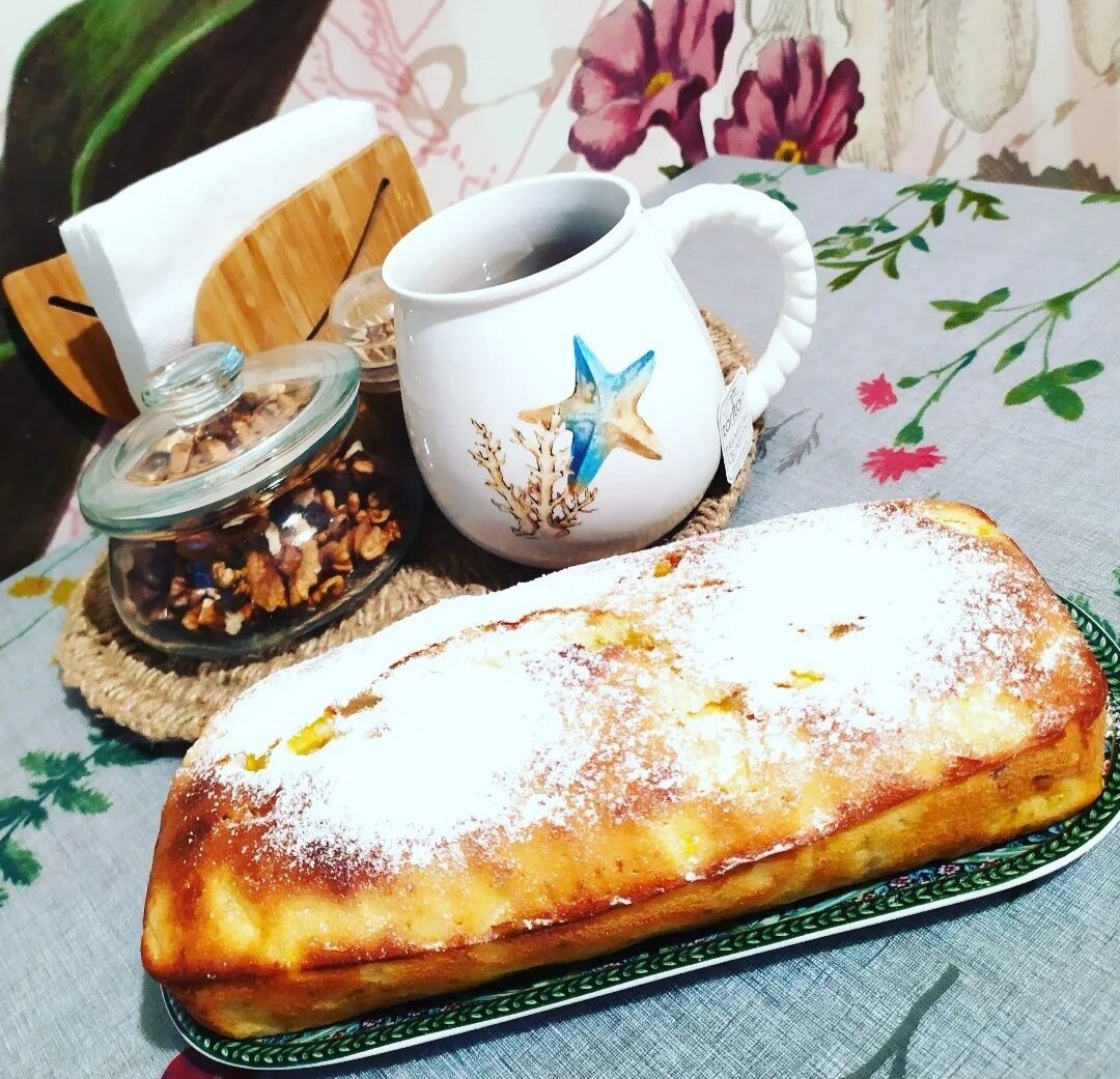 Кекс с персиками ❤️