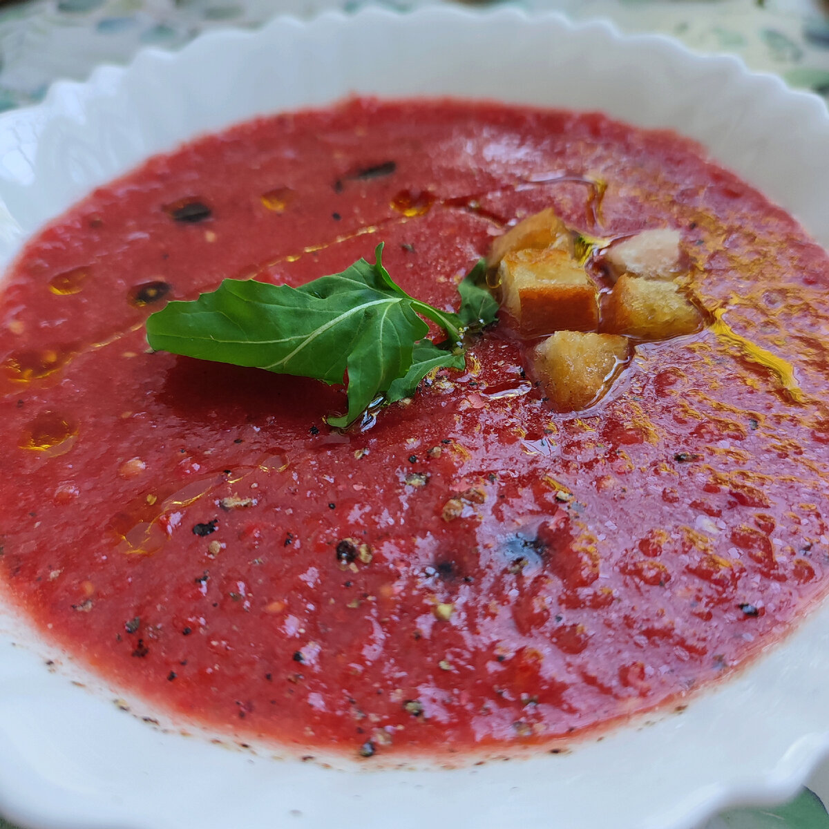 Классический гаспачо из томатов, очень простой в приготовлении суп, но архиважно какие вы будете использовать помидоры!-2