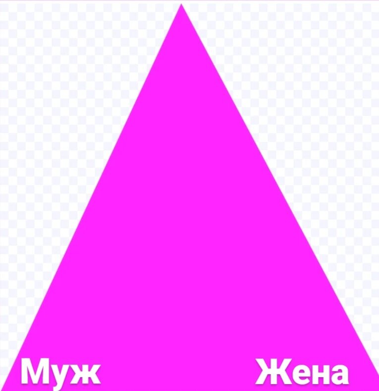 Гармоничный треугольник семьи, где основой является отношение мужа и жены