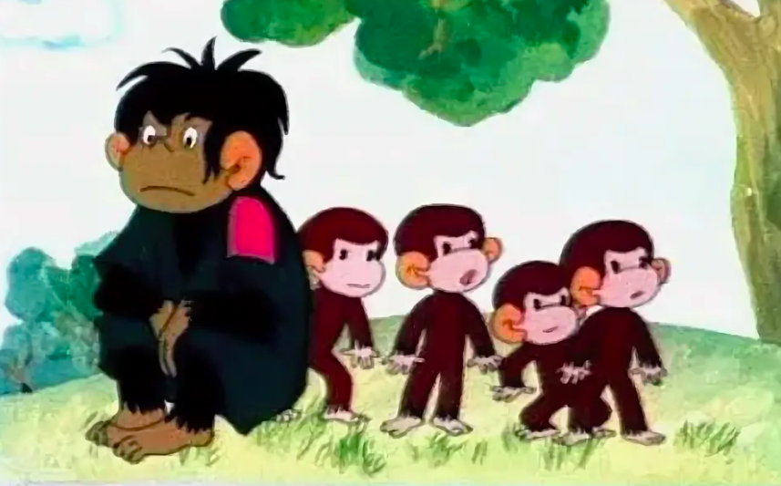 Осторожно обезьянки все подряд. Мартышка из мультика. Мама-обезьяна из мультика.