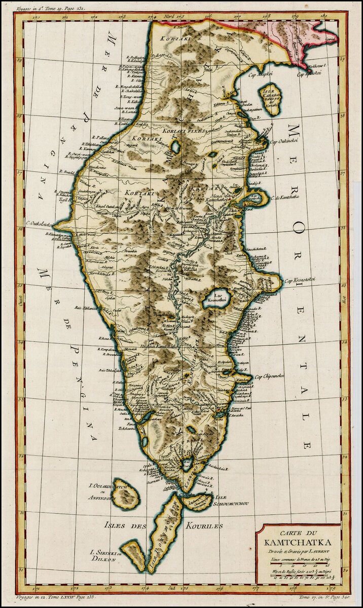 2.	Карта Камчатки, 1757 год. 