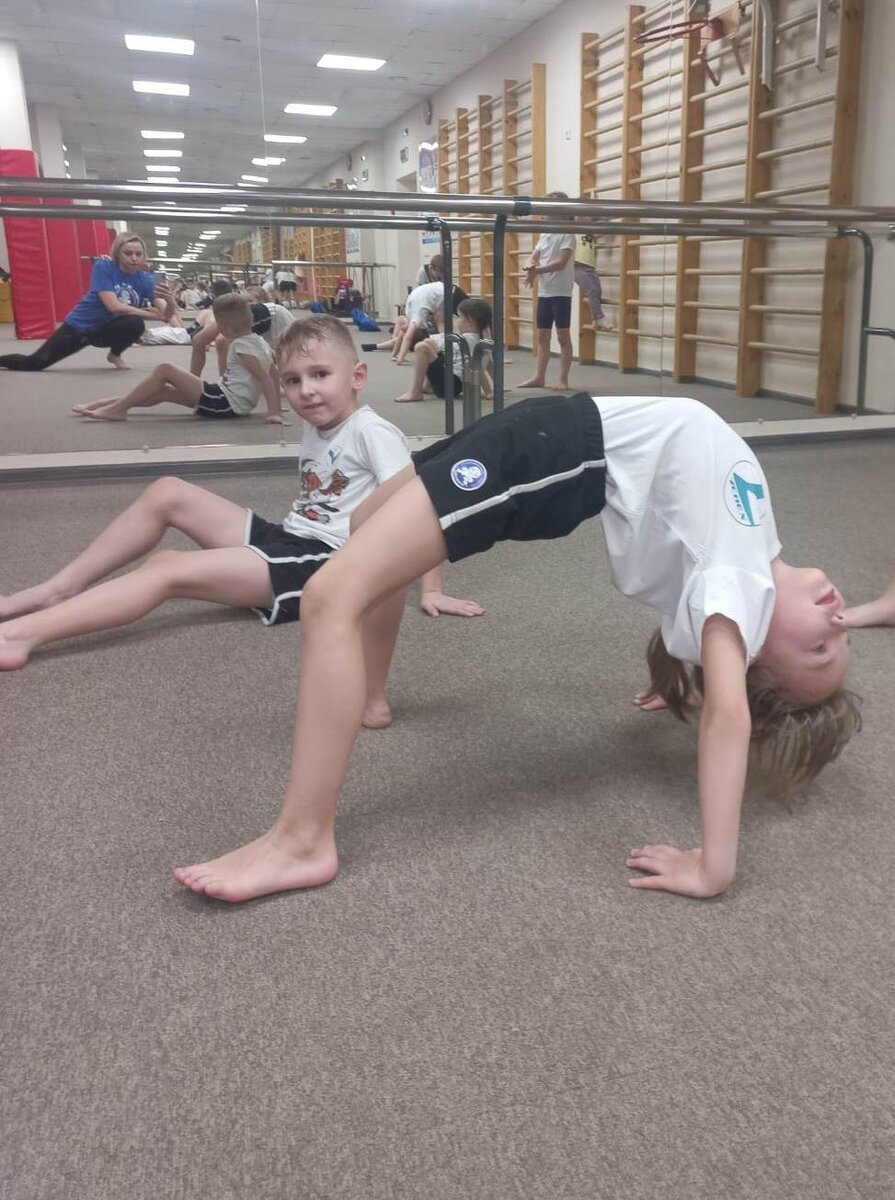 Тренировка в спортивной секции.