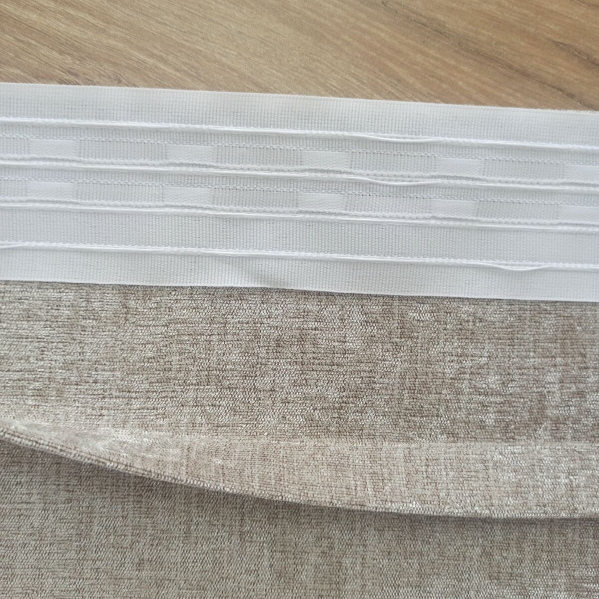 Хлопчатобумажная шторная лента с двумя рядами петель 