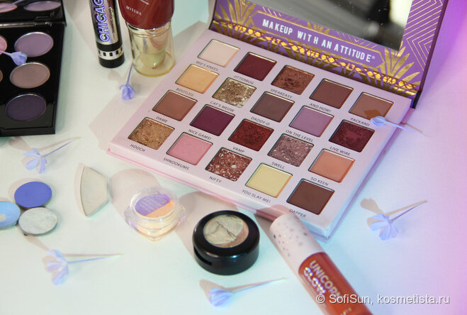 Rude The Roaring 20's Eyeshadow Palette — Carefree. Оттенки Bootleg, So keen, Swell