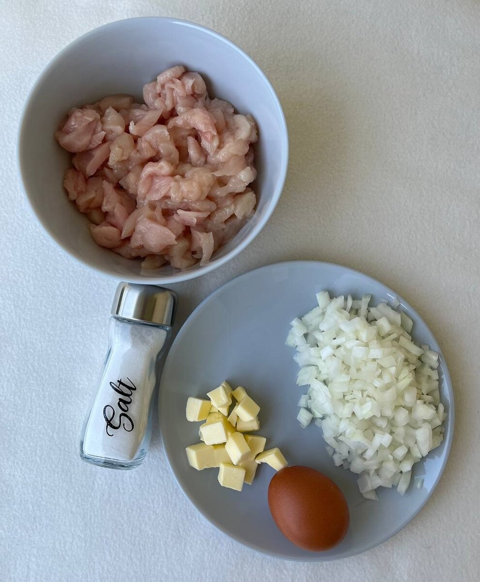 Ингредиенты для куриных рубленых котлеток
