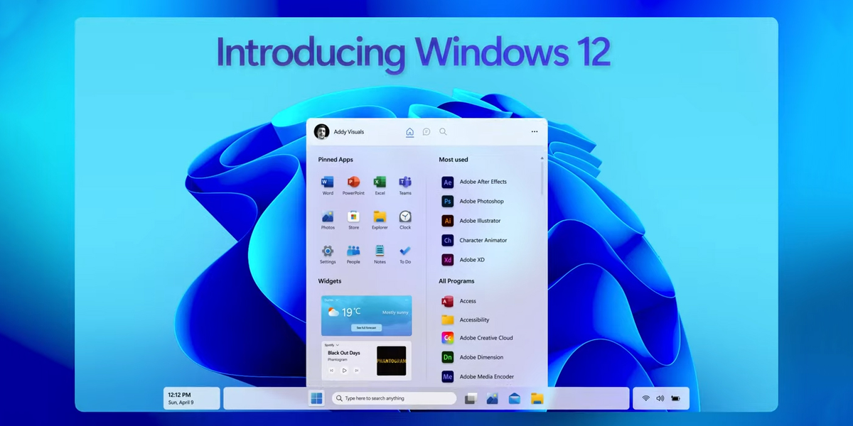Концепт Windows 12