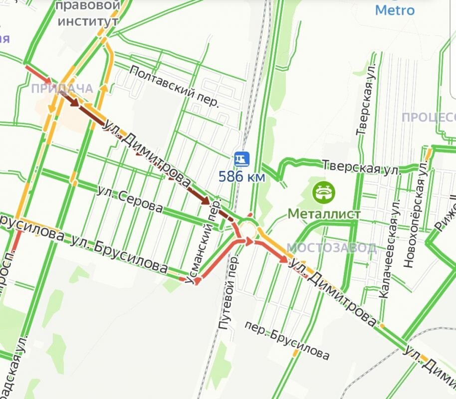    Пробка на новом турбокольце. Фото: «Яндекс. Пробки»