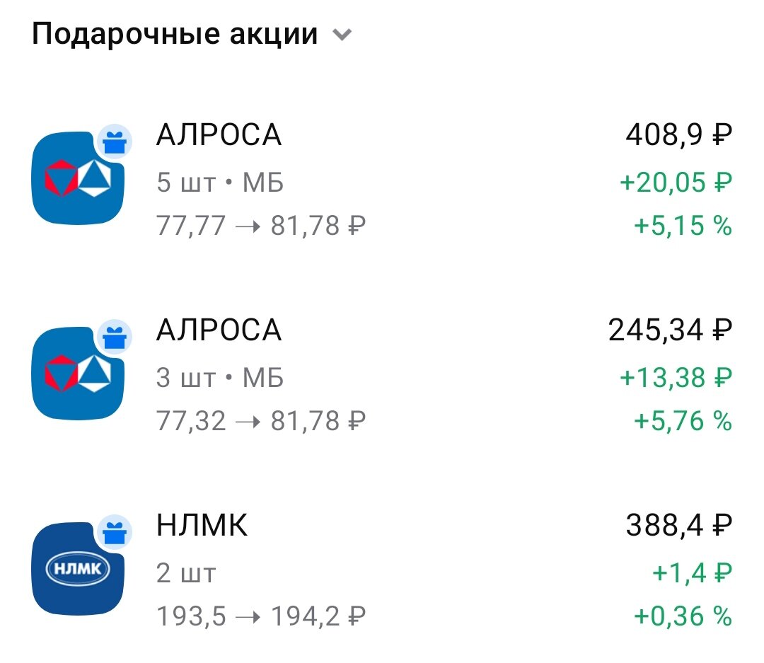 Все подарочные акции.