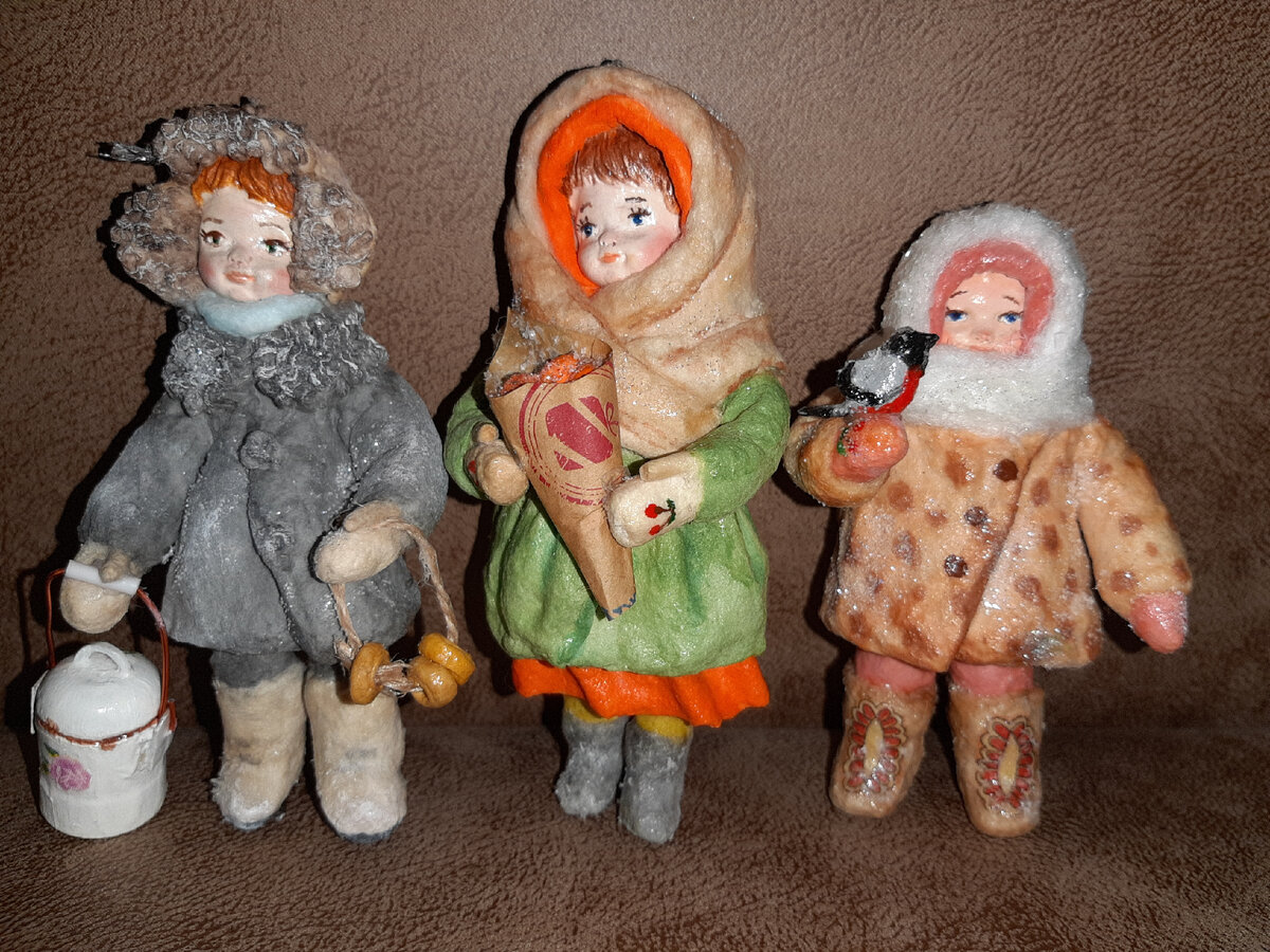 Моя коллекция. Ватные куколки ручной работы 