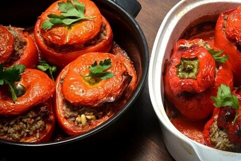 Перец фаршированный куриным фаршем с рисом: калорийность, белки, жиры, углеводы