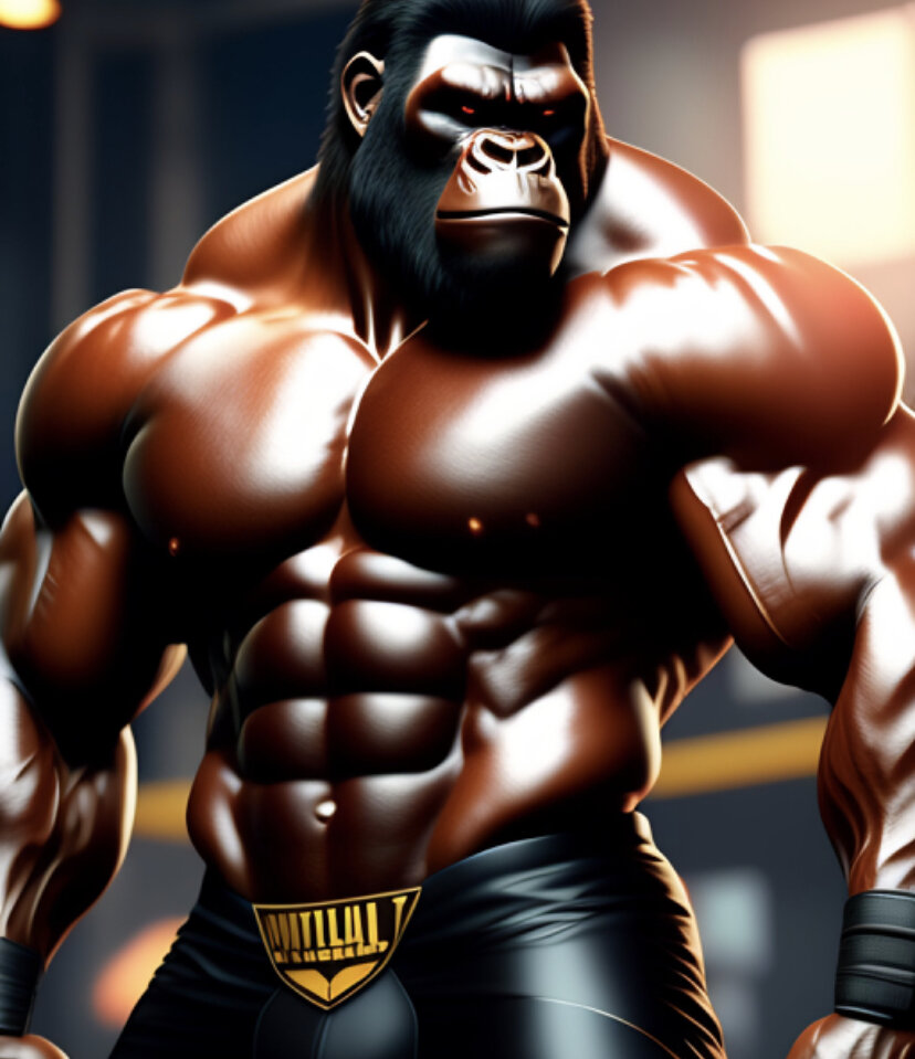 Когда-то давно, в глубинах тропического леса, жил-был огромный и сильный горилла по имени Грегор. Он был самым могущественным и уважаемым обитателем леса.Грегор был добрым и заботливым, но его размер и сила иногда пугали других животных.

Однажды, когда Грегор прогуливался по лесу, он услышал слабые плачевные крики. Он пошел по звуку и обнаружил маленького обезьянку, который застрял на верхушке дерева. Обезьянка была испугана и не могла спуститься самостоятельно.

Грегор подошел к дереву и сказал: "Не беспокойся, малыш, я помогу тебе." Он осторожно протянул свою огромную руку и снял обезьянку с дерева. Маленький обезьянка был очень благодарен и сказал: "Спасибо, добрая горилла! Как я могу тебя отблагодарить?"

Грегор улыбнулся и ответил: "Я просто делаю то, что должен делать…