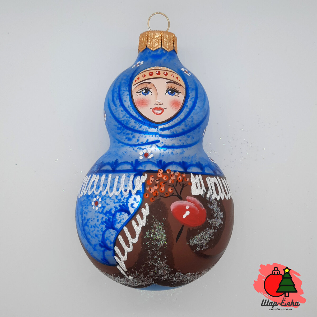 Ёлочная игрушка "Русская красавица" (Винтажный шар)
