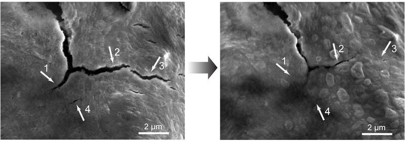 Наглядное действие самоисцеляющихся материалов