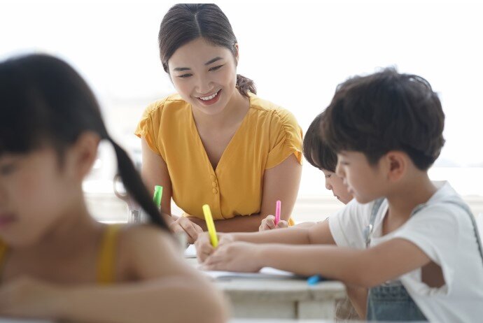 Урок в начальной школе Японии