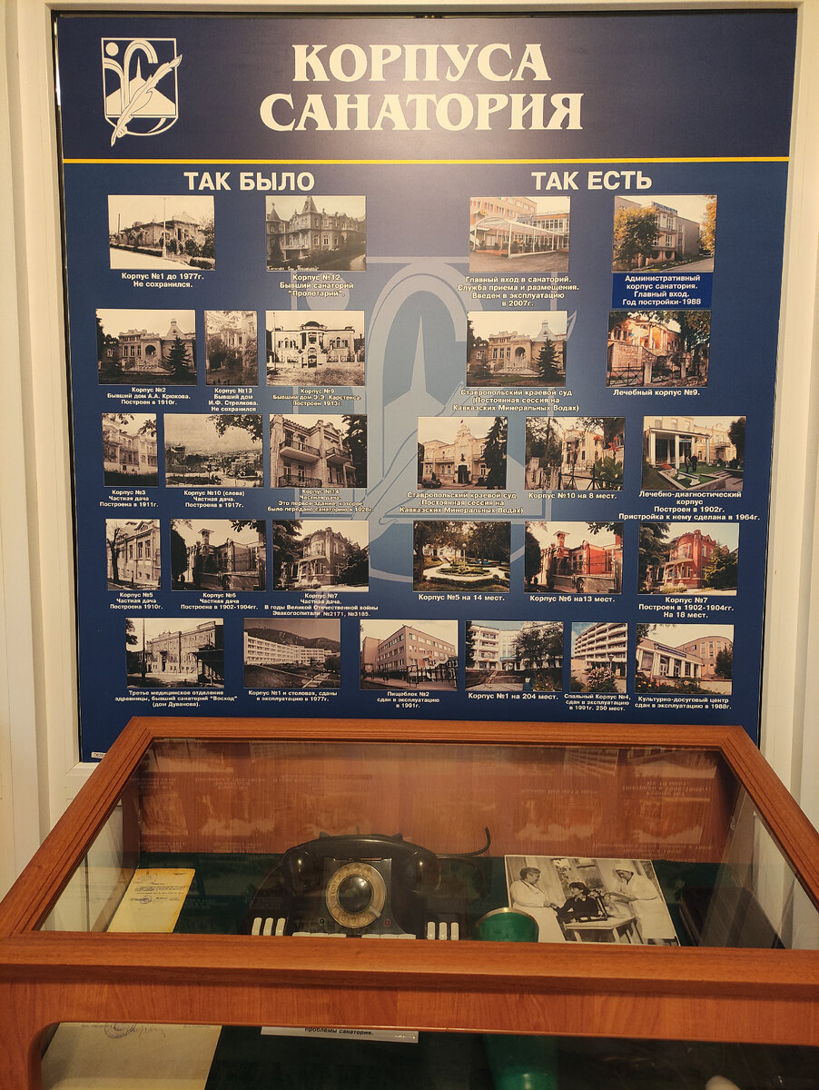 Экспонаты музея санатория (август 2023 года)