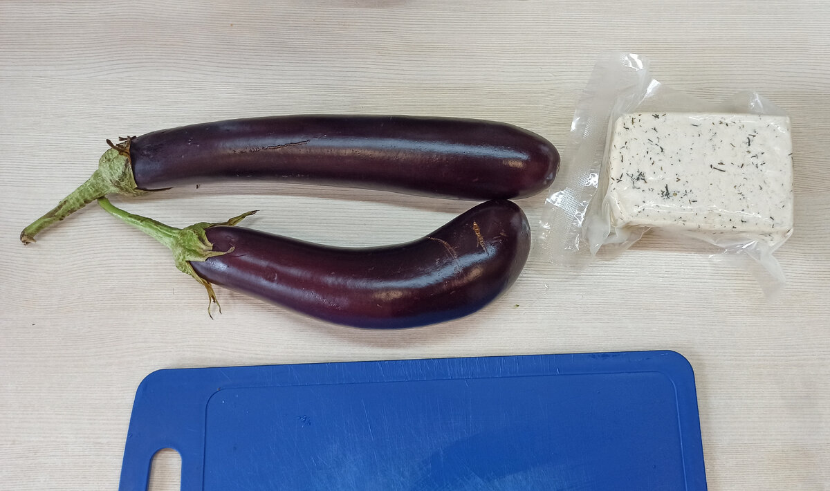 У меня баклажаны молоденькие и тонкие.