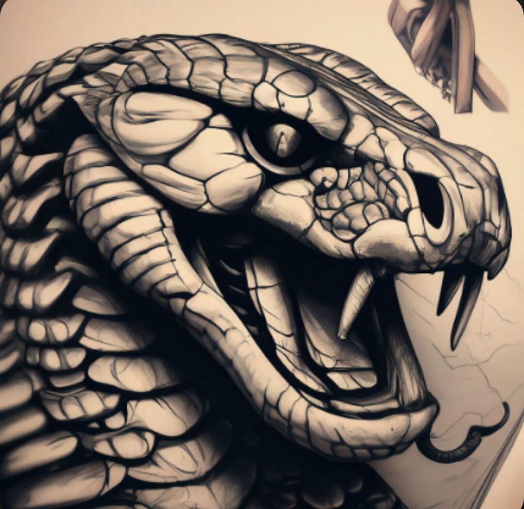 Кобра. Авторский рисунок.