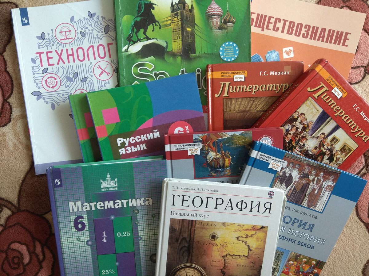 Наши новые учебники для 6 класса.