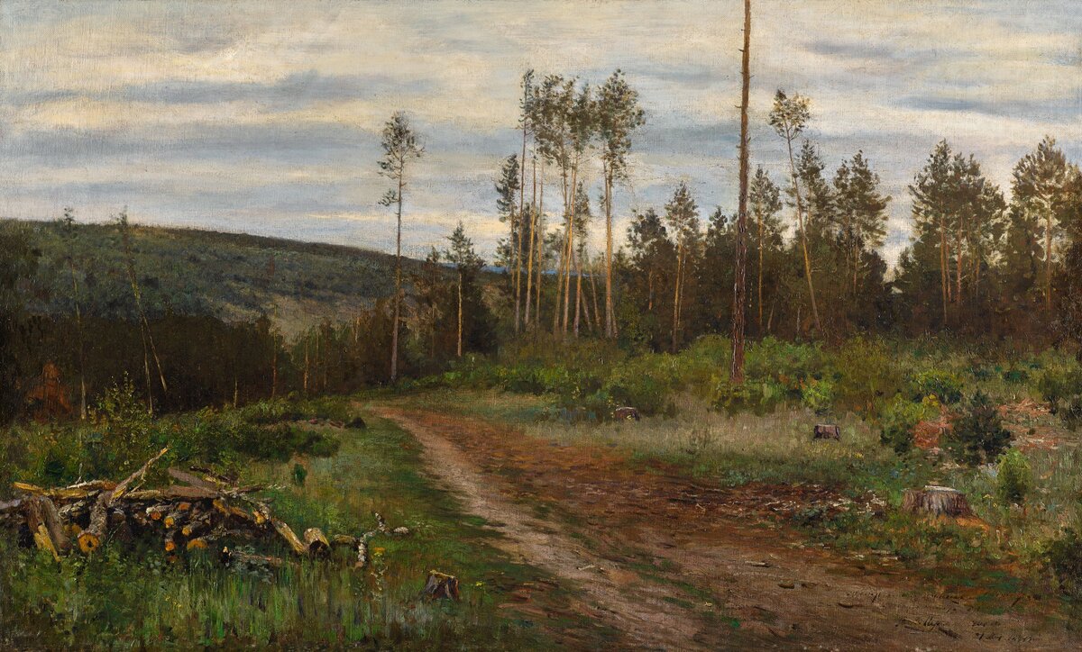 "Поляна в лесу", В.В. Переплетчиков, 1894. Частное собрание.