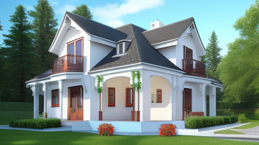 Оригинальный дом с мансардой