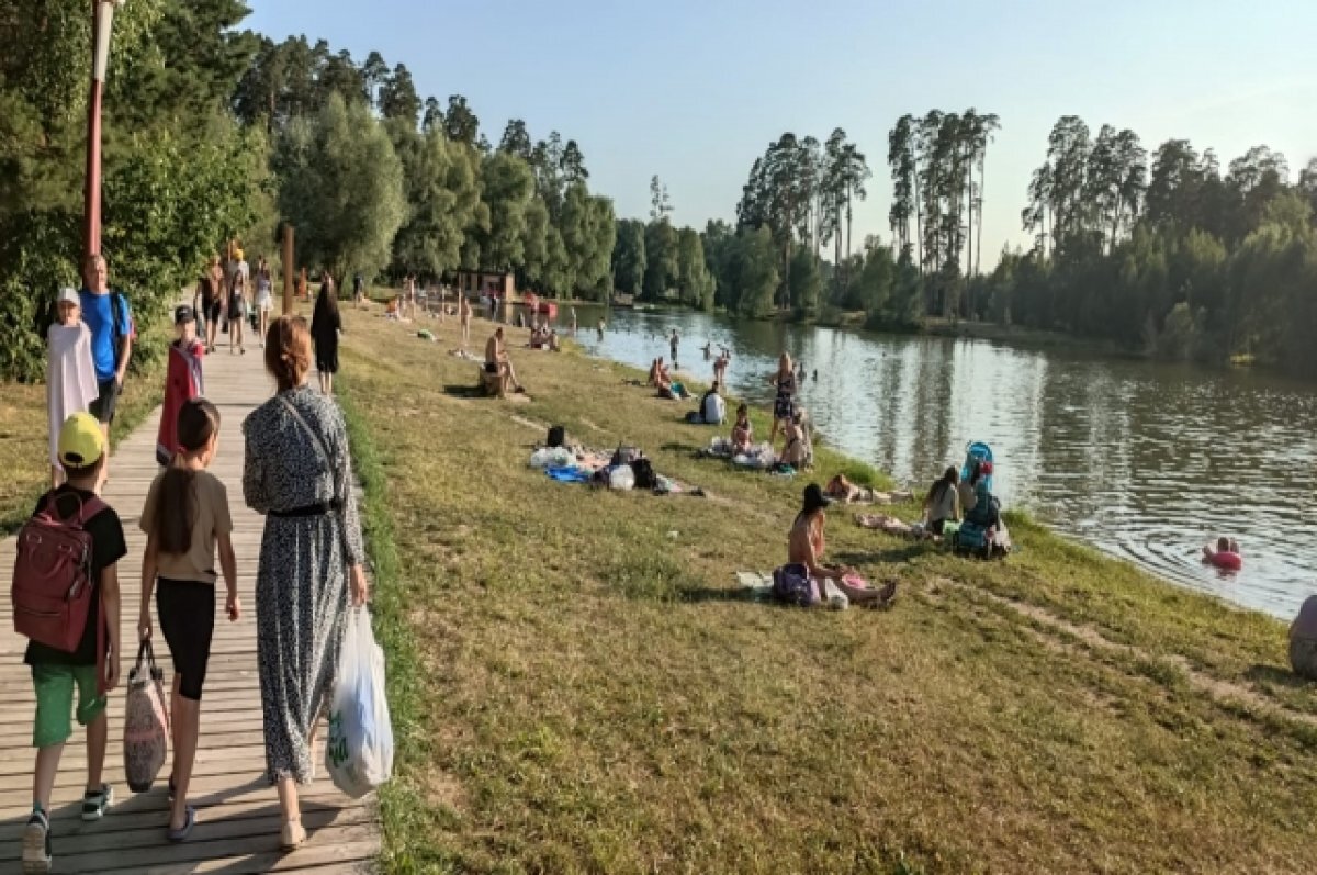    На Большом Лебяжьем в Казани яблоку негде упасть, хотя санврачи купаться запретили.