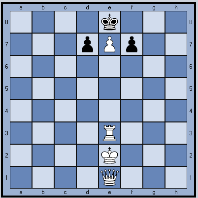 Белые начинают и ставят мат в 2 хода.