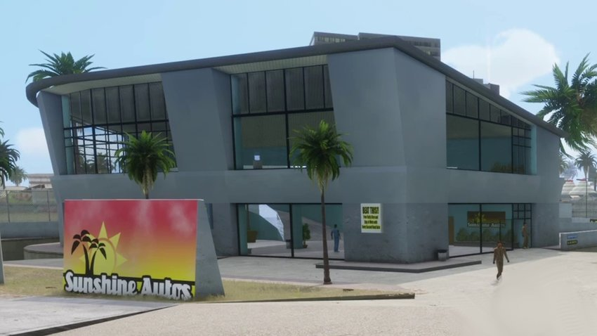 Sunshine Autos Import Garage — миссия недвижимости Sunshine Autos в Grand Theft Auto: Vice City.-2