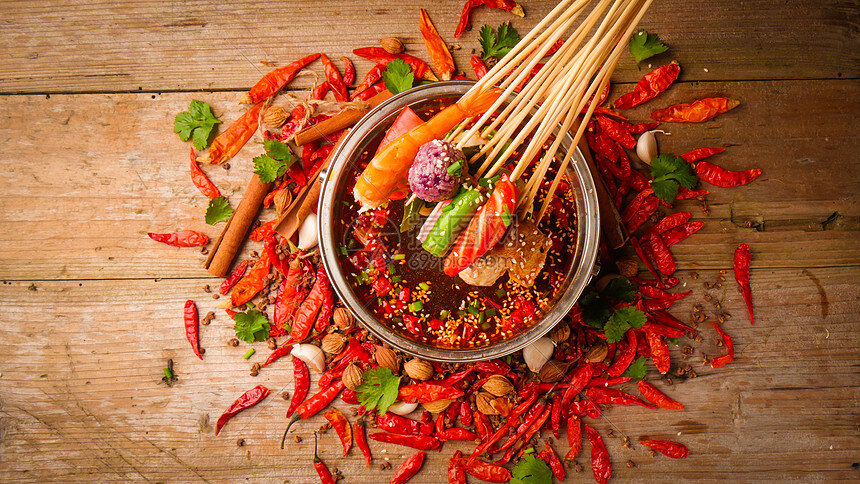 Наглядное представление количества перца в китайских блюдах