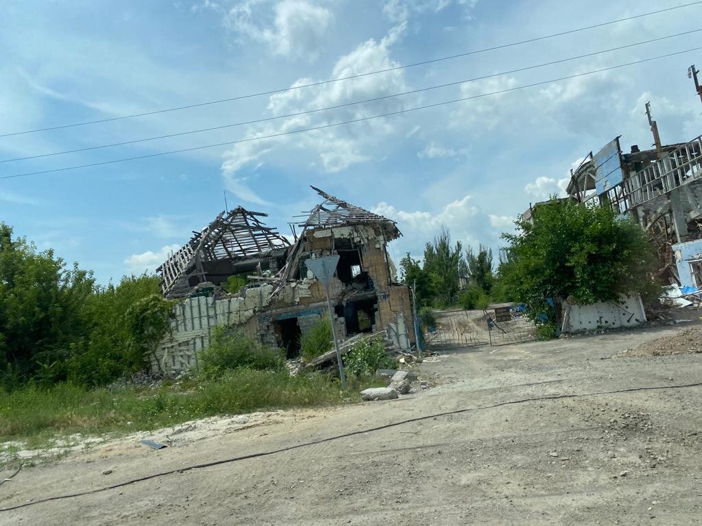 Так выглядят населенные пункты в прифронтовой полосе.