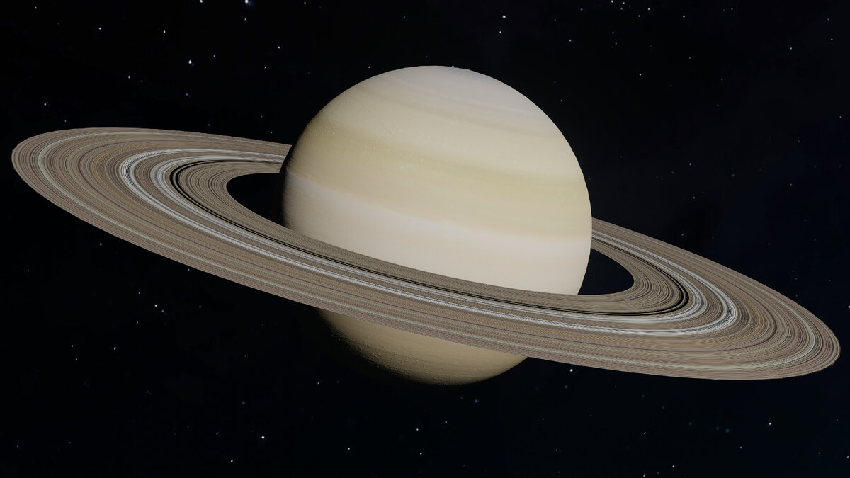 Saturno desde un telescopio