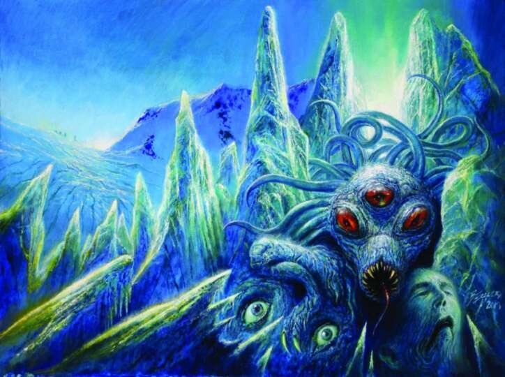 Иллюстрация на обложку романа Джона Вуда Кэмпбелла "Ледяной ад". Изображение взято из открытых источников