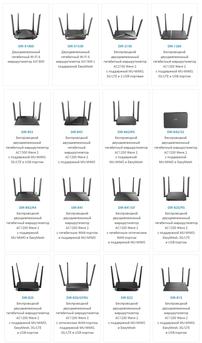 Беспроводные маршрутизаторы D-Link