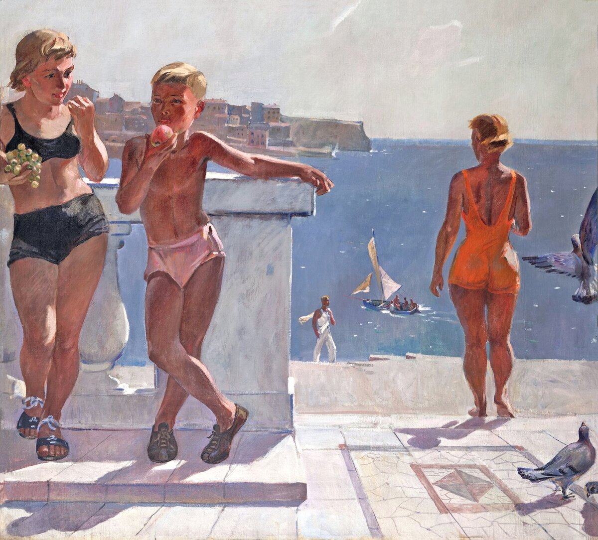 "В Севастополе", 1956 Холст, масло 148 х 164 см. Дейнека Александр Александрович