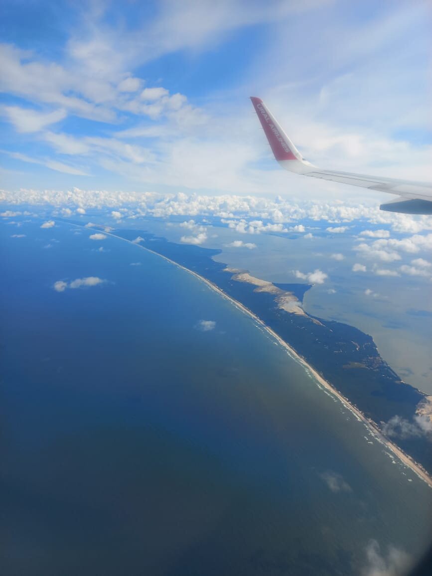 Куршская коса с высоты 10000 метров