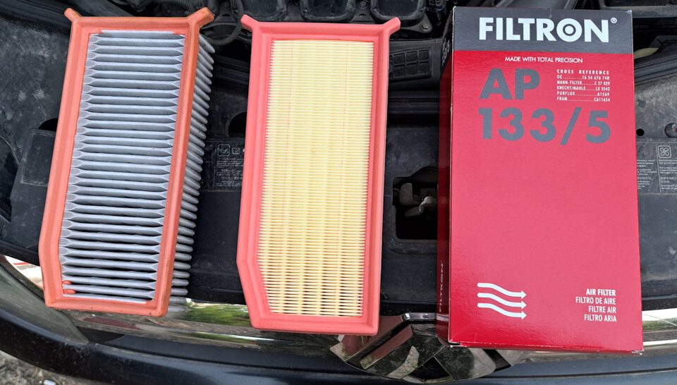 Оригинальный фильтр и фильтр FILTRON AP133/5.