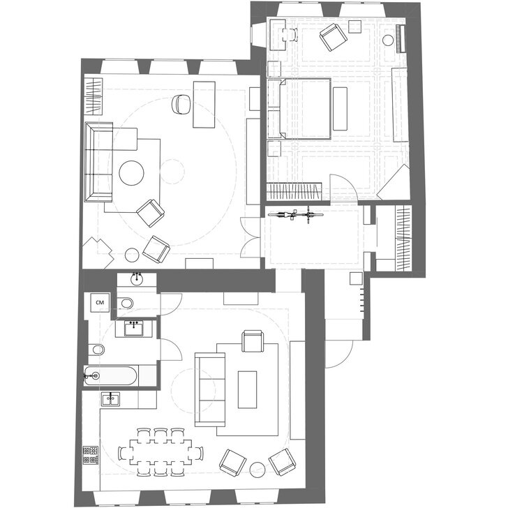 Источник фото - mydecor.ru, автор планировки - Ася Савельева