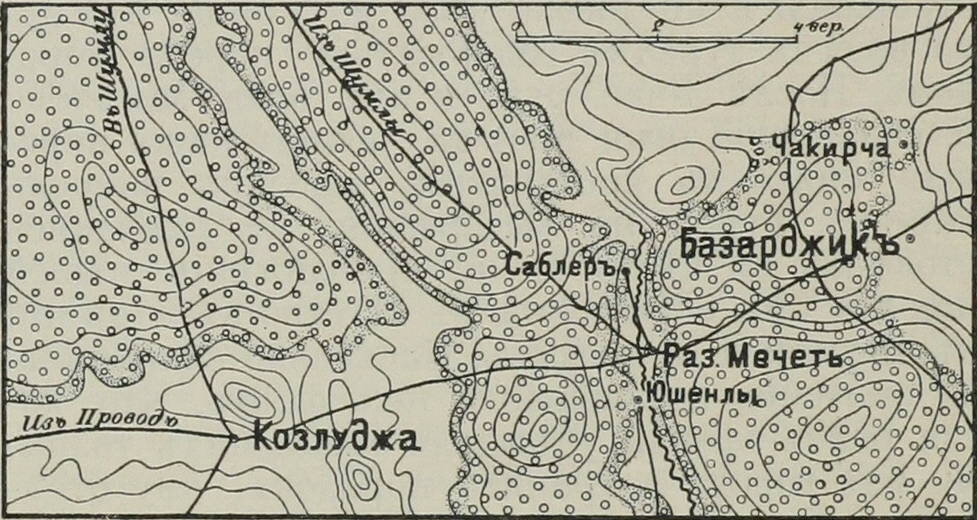 Карта: Козлуджи — Делиорманский лес — Юшенлы.