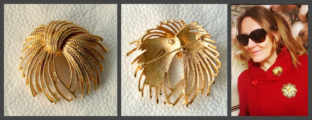 Фото автора. Брошь Mirador от компании Monet. Справа Mirador в паре с Cordelia